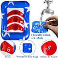 Miniatyrbild 5 av 5: Uppblåsbar Pool Cornhole Set Kastspel, Poolleksaker för Barn Vuxna Utomhus Strandleksaker