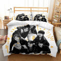 Miniatyrbilde 1 av 2: BTS 3D-printet sengesett dynetrekk dynetrekk putetrekk barnegave farge 6 US QUEEN 228x228cm