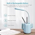 Miniatyrbillede 2 af 5: Børne Skrivebordslampe, Dæmpbar LED Touch Skrivebordslampe Sengelampe Læselampe Genopladelig Skrivebordslampe