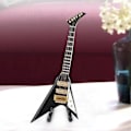 Miniatyrbillede 4 af 5: Elektrisk Guitar Model Sort Mini Musikinstrumenter Samling Gave Ornamenter 14cm