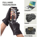 Miniatyrbild 2 av 5: Crday Herr Läderhandskar för Bilkörning - Full Touchscreen Varma Vinterhandskar Fleece Foder Gåva
