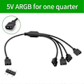 Miniatyrbillede 3 af 5: 2 stk. ARGB Splitter Kabel, 1-til-4 Hun til Hun 5V 3-polet Adresselig RGB Splitter Forlængerkabel