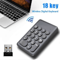 Miniatyrbild 4 av 5: Nytt 2.4G Trådlöst Digitalt Tangentbord USB 18 Tangenter Mini Numeriskt Tangentbord A