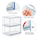 Miniatyrbilde 4 av 5: 2 STK K-Kopp Organizer Kaffekapsel Oppbevaringsbeholder Stabelbare Skuffer for Fløte Sukker Kaffebar Eller