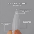 Miniatyrbilde 3 av 5: 360 stk./eske Matte Løsnegler Mandel/firkantet/kiste Squoval Løsnegler Press På Gel Negltupper 3