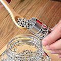 Miniatyrbilde 4 av 5: Salt- og pepperkvernsett med 2, trykknappkvern i rustfritt stål, for sort pepper, krydder og salt