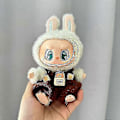 Miniatyrbild 1 av 5: Original Andra Generationens Labubu Monster Have A Seat Serie Söt Docka Klädleksak Ornament Endast Kläder Söt Dockleksak Present-Labubu 16