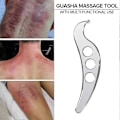 Miniatyrbild 5 av 5: Rostfritt Stål Gua Sha Guasha Platta Massager Verktyg Skrapa Fysioterapi Lös Muskel Meridian M