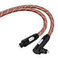 Miniatyrbillede 3 af 5: 90 Graders Optisk Kabel 5.1 Digital Lyd SPDIF Fiber Optisk Audio Toslink Kabel 1M