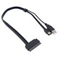Pikkukuva 1 / 4: 2,5 tuuman kiintolevy SATA 22Pin - eSATA-data USB-virtajohdon sovitin, optimoitu SSD:lle