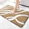 Miniatyrbild 1 av 5: Mikrofiber Halkfri Badrumsmatta 50 X 80cm, Mjuk Absorberande Badrumsmatta, Maskintvättbar Badrumsmatta - Khaki