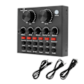 Miniatyrbillede 1 af 5: V8 Lydkort Stemmeskift Karaoke Headset Live Eksternt Lydkort