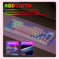 Pikkukuva 4 / 5: ZA68 Langaton Mekaaninen Peli-näppäimistö 2.4G Bluetooth TYPE-C Langallinen 3 Tilaa Hot Swap RGB Taustavalo 68 Näppäintä Green Three modes
