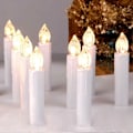 Miniatyrbilde 1 av 5: Trådløse og flammeløse lys, LED juletrelys med fjernkontroll og avtakbare fester, batteridrevet og fjernstyrt flimrende lys