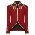 Miniatyrbilde 1 av 2: Menns Mote Hoff Prins Uniform Gullbrodert Jakke Red XL