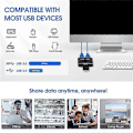 Pikkukuva 5 / 5: 2X USB 3.0 Kytkinvalitsin KVM-kytkin 5Gbps 2 sisään 1 ulos USB-kytkin Kaksisuuntainen jakaja tulostimelle ja näppäimistölle