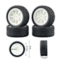 Miniatyrbillede 5 af 5: 4 stk. gummidæk til SG1603 SG1604 SG1605 UD1601 UD1602 UD1603 UD1604 1/16 RC Bil Opgraderingsdel