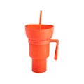 Miniatyrbilde 1 av 5: 1 stk. Stadion Tumbler Popcorn Kopp Snack Kopp Multifunksjonelle Kopper 1000ml Oransje