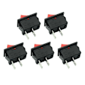 Miniatyrbilde 1 av 5: 5 STK. På-Av KCD11 2Pin 2P Svart Bil Vippebryter 3A 250V 6A 125V AC Knapp KCD1-11 10X15 10X15 KCD117