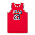 Miniatyrbillede 1 af 2: Retro broderet trøje nr. 23 rød hvid sort broderet basketballuniform træningstrøje vest til mænd Red M