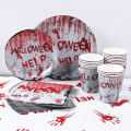 Pikkukuva 5 / 5: Uusin Halloween-banneritausta, Hyvää Halloweenia -koriste kotiin, Verinen lepakko, kurpitsa, aavepainatusbanneri, Halloween-tarvikkeet banner2