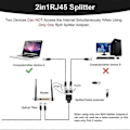 Pikkukuva 2 / 5: LAN Ethernet -sovitin RJ45 uros - 2 naarasjakaja RJ45 1 - 2 Ethernet LAN -verkkosovitin kaapeli