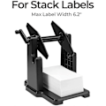 Miniatyrbillede 5 af 5: Ekstern Holder, 2 i 1 Fanfold Stak Papirholder til Termisk Bordprinter