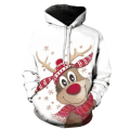 Miniatyrbild 1 av 3: Höst och Vinter Jul Hoodie 3D-tryck Jultomte Tröjor Street Trend Fritid Pullover Hoodies Damkappa DHF5K211811G 3XL