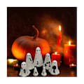 Miniatyrbillede 4 af 5: 3 stk. Søde Spøgelsespynt Mini Resin Spøgelse Hjem Halloween Resin Dekoration Karai Dekorationstilbehør