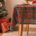 Miniatyrbilde 1 av 5: Juleduk Snøfnugg Rutete Duk Julebordmatte Rektangulær Festival Duk Julekjøkken Hjemmeinnredning Style E 140X200cm