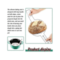 Miniatyrbilde 4 av 5: 2 stk. silikonbakematte for nederlandsk ovnsbrødbaking, non-stick bakematte med langt håndtak, 21 cm, gjenbrukbare ark, rød