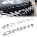 Miniatyrbillede 3 af 5: Explorer Bil Emblem Front Hood Emblem 3D Bogstaver Explorer Mærkat Passer til 2011-2019 Explorer (Gloss