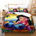 Miniatyrbilde 1 av 3: Sti06 Stitch 3D-printet Sengesett Dynetrekk Dynetrekk Putetrekk Barnegave US TWIN 173x218cm