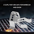 Pikkukuva 5 / 5: Yleismallinen A-tyylinen lihalämpömittarin anturin pidike lämpötilan lukemat BBQ-savustin uuni grilli, 2 kpl