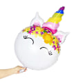 Miniatyrbillede 5 af 5: Regnbue Enhjørning Ballon Nummer Folie Globos Børn Pige 1. Enhjørning Fødselsdagsfest Number5 set