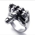 Rock Style Ring Trend Lodret Langfinger Mønster Smykker Ring Til Mænd 10