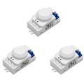 Miniatyrbillede 1 af 5: 3X 5.8GHz HF System LED Mikrobølge 360 Graders Bevægelsessensor Lyskontakt Kropsbevægelsesdetektor, Hvid