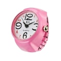 Miniatyrbilde 1 av 5: Unisex Ringklokke Kreativ Elastisk Rustfritt Stål Fingerklokke Quartz Klokke For Menn Kvinner Par (rosa)
