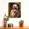 Miniatyrbild 5 av 5: DIY Diamantmålningskit för Vuxna Indianer, Diamantkonst Kvinna Full Borr Rund Strass Diamantmålningstillbehör, Korsstygn Broderi Canvas