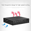 Miniatyrbilde 5 av 5: TX06 Mini HTPC ITX Kabinett Typec Stasjonær Bakmontert Mini Chassis