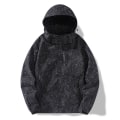 Miniatyrbilde 1 av 5: Kamuflasjemønstret hettejakke for menn, vanntett, løs passform, vår, unisex yttertøy Black Asian-5XL