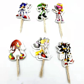 Miniatyrbild 1 av 5: Nya Tecknade Sonic Kalas Tillbehör Pojkar Födelsedagsfest Engångsservis Set Papperstallrik Mugg Servetter Baby Shower Dekorationer Flags 24pcs