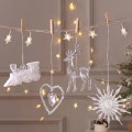 Miniatyrbild 3 av 5: 15 cm Jul Snöflinga Julgransdekorationer Noel Kristall Ren Krans Hängande Ornament God Jul Dekor För Hemmet 2023 C