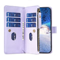 Miniatyrbild 4 av 5: BF Style-19 Kompatibelt För Oppo A74 / A93 / A54 5G Ficka med Dragkedja PU Läder Telefonfodral Plånbok Ställ Skydd Purple