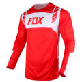 Pikkukuva 1 / 2: FOX kesän ulkoilupyöräilyyn sopiva pyöreäkauluksinen pitkähihainen nopeasti kuivuva hengittävä T-paita red and white XL