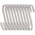 Miniatyrbilde 1 av 5: 10 stk. Store Flate S-Kroker - Hengende Kroker i Rustfritt Stål, Måler 10 cm i Lengde, Laget av 304 Rustfritt Stål WEZ