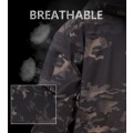 Miniatyrbilde 5 av 5: Jaktjakker Myk Militær Taktisk Jakke Mann Kamp Vanntett Fleece Herreklær Multicam Frakk Vindjakker Black XXXL for 90-100kg