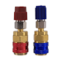 Miniatyrbillede 1 af 5: Høj- og Lavtryks Ekspansionsadapter R134A Freon Hurtigkobling Adapter Bil Aircondition