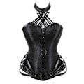 Miniatyrbild 1 av 5: Midjetränare Shapewear Toppar Damkläder Underkläder Sexig Korsett black 4XL
