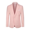 Miniatyrbild 4 av 5: Slim Fit Kavaj för Män, Business Casual, En Knapp Pink 1 XS